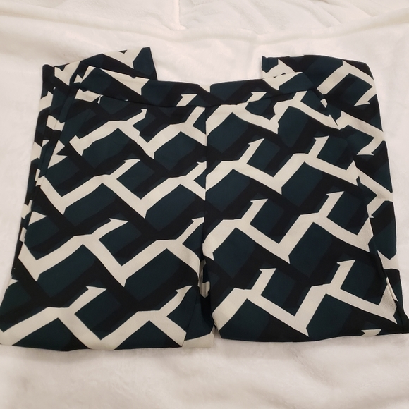 Lulu's Take Time Forest Green Multi-Print Cropped Pants - Picture 2 of 4